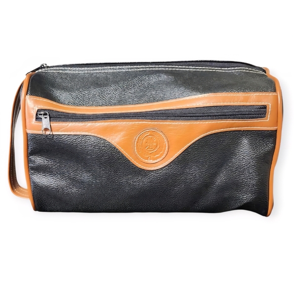 Stylish Black and Tan Toiletry Bag - Picture 1 of 5